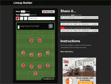 Tablet Screenshot of lineupbuilder.com